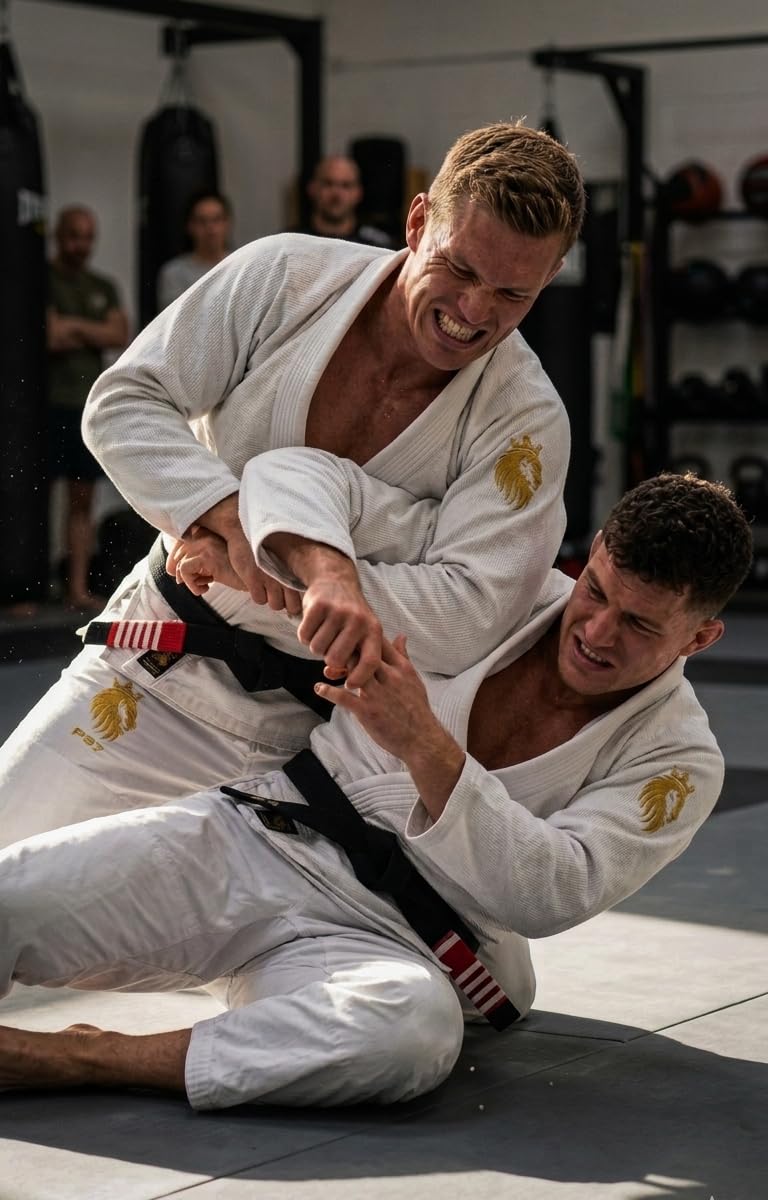 P37 Kimono BJJ Uomo A2 Bianco - Brazilian Jiu Jitsu Gi Pearl Weave, Pantaloni in Cotone Ripstop a Quadretti, Approvato IBJJF, Tessuto Pre-ristretto con Cintura Bianca Gratuita
