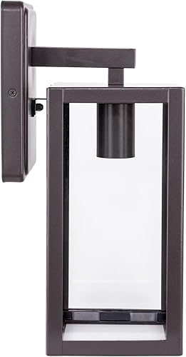 Miniatura 6 de LIT-PaTH Farol de pared para exteriores, aplique de pared como accesorio de iluminación de porche con una base E26 máximo de 60 W, carcasa de metal