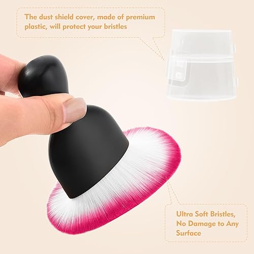 Miniatura 4 de Cepillo de limpieza interior del automóvil con cerdas ultra suaves, cepillos para detalles automáticos, accesorios para salpicadero, rejillas de