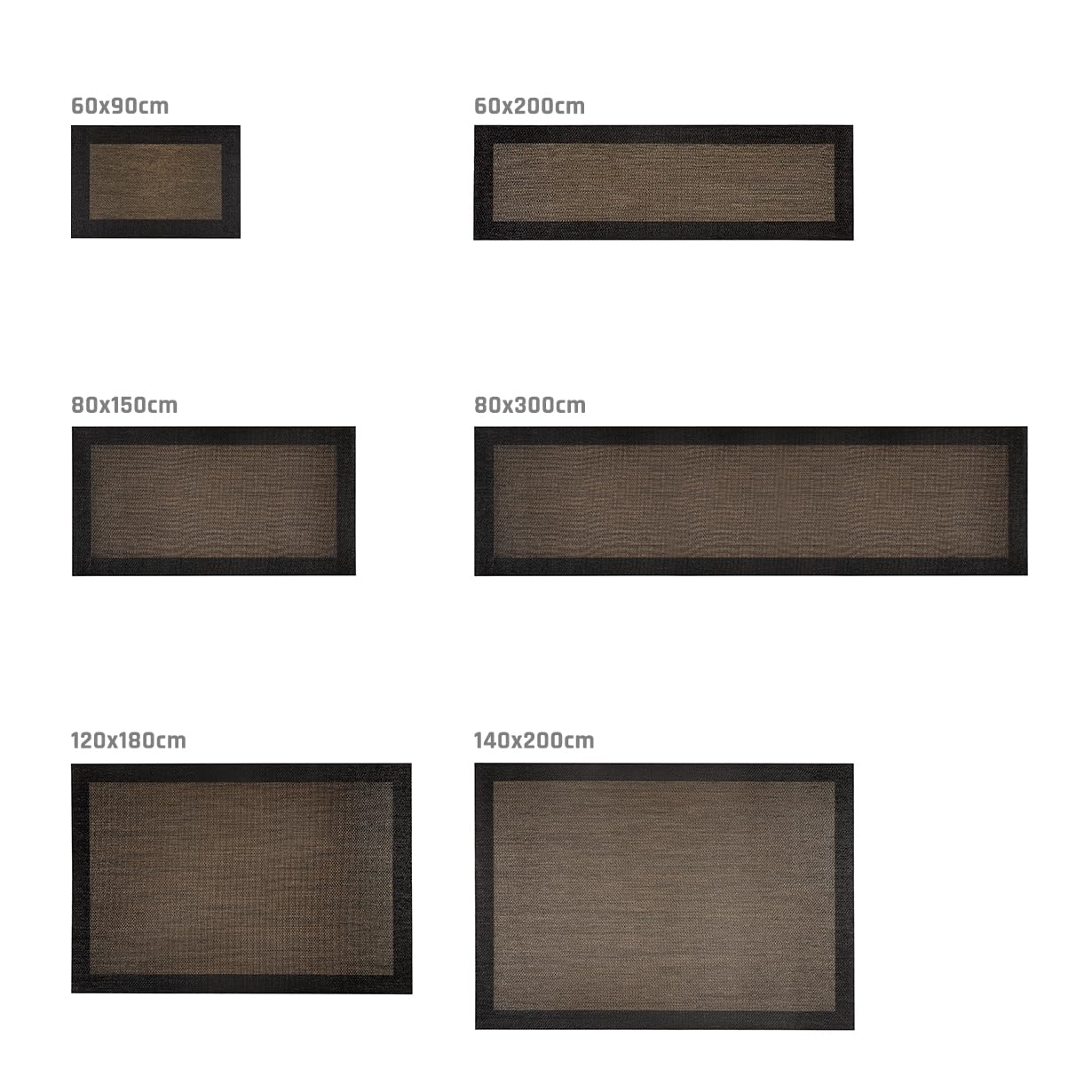 STORESDECO Tapis Vinyle Cuisine Lavable Antidérapant. Tapis Premium Couloir Tressé Extra-Plat Antitaches Ultra Résistant pour Cuisine Salle de Bain Entrée Haute Qualité Couleur Bronze-Noir 120x180 cm