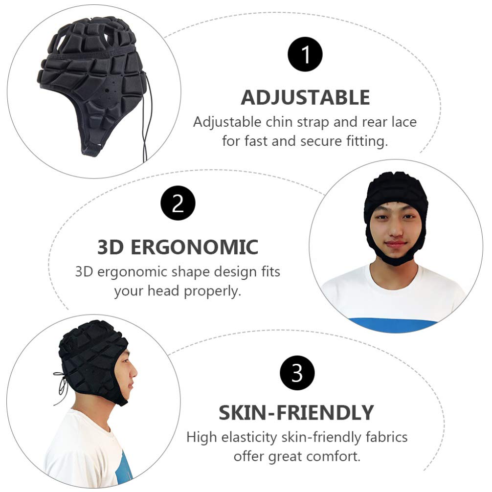 BESPORTBLE Rugby Helm Kopfschutz Kopfbedeckung für Fußball Scrum Cap Kopfschutz Weicher Schutzhelm für Erwachsene