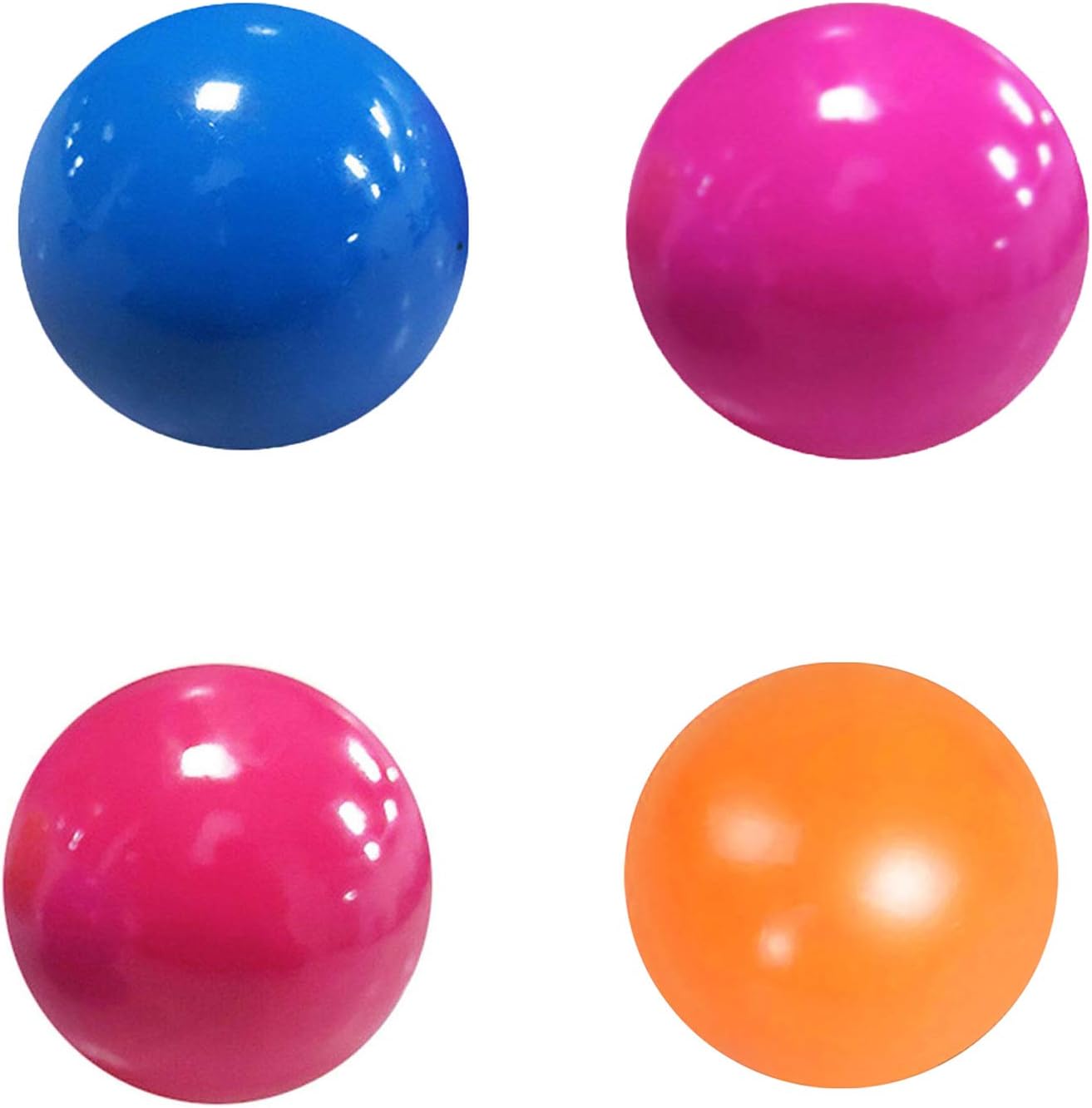 4pcs Sticky Fluorescent Wall Balls,Stick to The Wall and Slowly Fall Off, Sensory