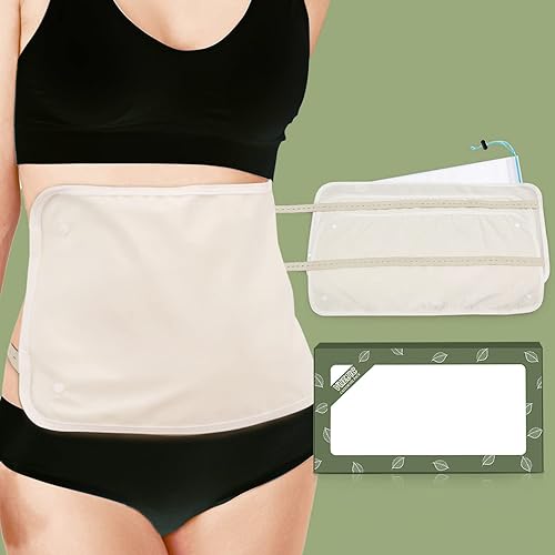 Paquete de 4 unidades de aceite de ricino para el pecho, paquete de aceite de ricino reutilizable para envolver el pecho, almohadillas de aceite de