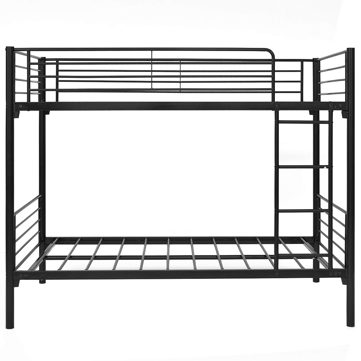 JURMERRY Bunk Bed Frame Twin Over Twin with Slat&Ladder Heavy Duty