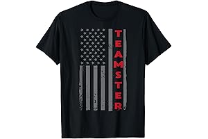 Patriotic Teamsters American Flag Truck Driver US Trucking T-Shirt