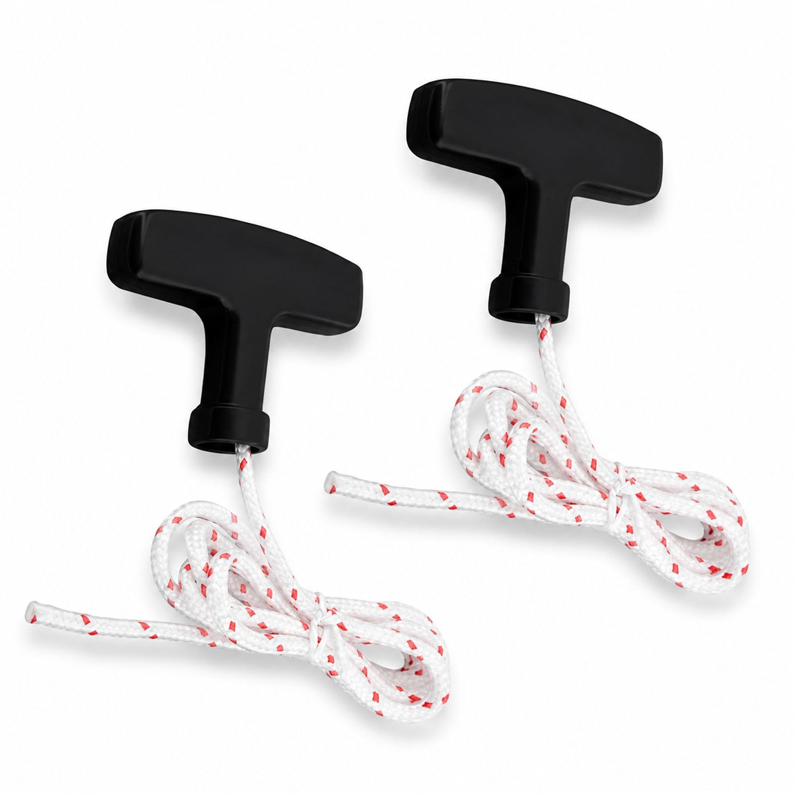 EUQWOSDD 2PCS Garage Door Emergency Release Pull Cord with Handle, 1m x 4.5mm Polyester Pull Rope 2.86kN Breaking Load, Replacement for Garage Door Opener & Lawnmower