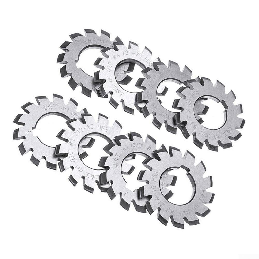 Juego de fresas de engranajes HSS M1 de 22 mm de diámetro para 1 fresa de