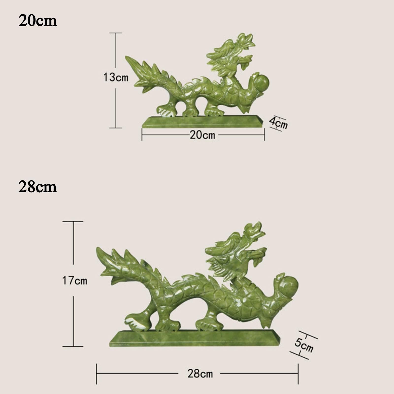 Decoración de Escritorio Estatua artística - Escultura, Estatuas de dragón para decoración del hogar Feng Shui Chino Jade Natural, Figuras y esculturas de dragón y objet