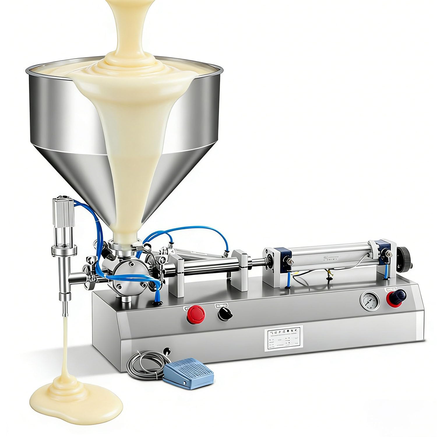 4-Head Beverage Filling Machine,Automatic Bottle Filler with Belt Conveyor,Digital Control &amp; Anti-Drip Nozzles,10-600ml for Essential Oils &amp; Drinks 300ML