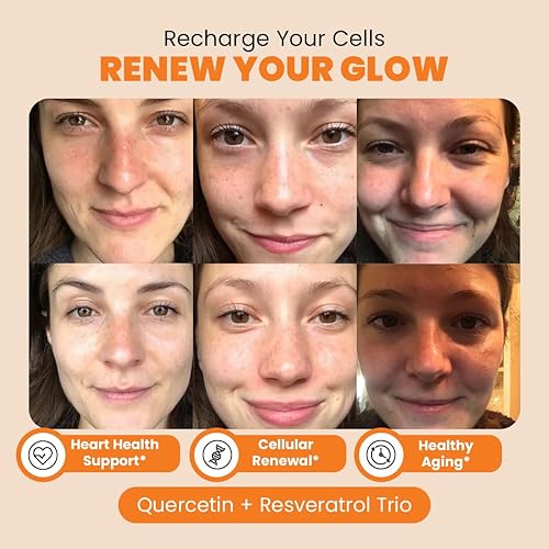 Miniatura 3 de Energía celular y apoyo antienvejecimiento para mujeres - Resveratrol + Quercetina - Apoyo mitocondrial, refuerzo de vitalidad y metabolismo - Apoya