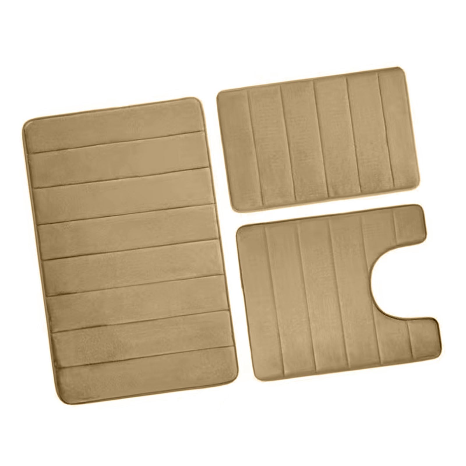 Jazuaiao Bathroom Rug Set NonSlip Bath Mats Soft Absorbent Flannel Carpet for Shower Home Gym Salon Quick Dry Bathroom Rug Set