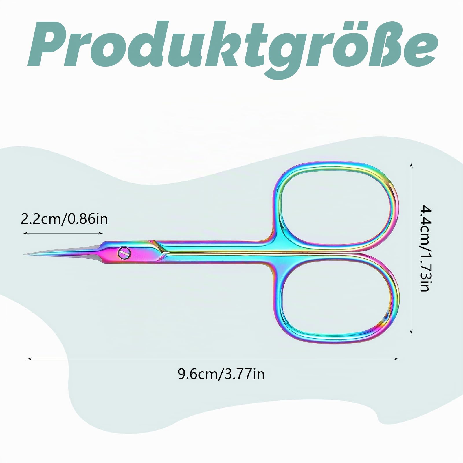Gebogene Nagelhautschere, Edelstahl Nagelschere Hautschere, Extra Feine Gebogene Spitze Professionelle Nagelschere zur Nagelhautpflege, Nagelhautschneider