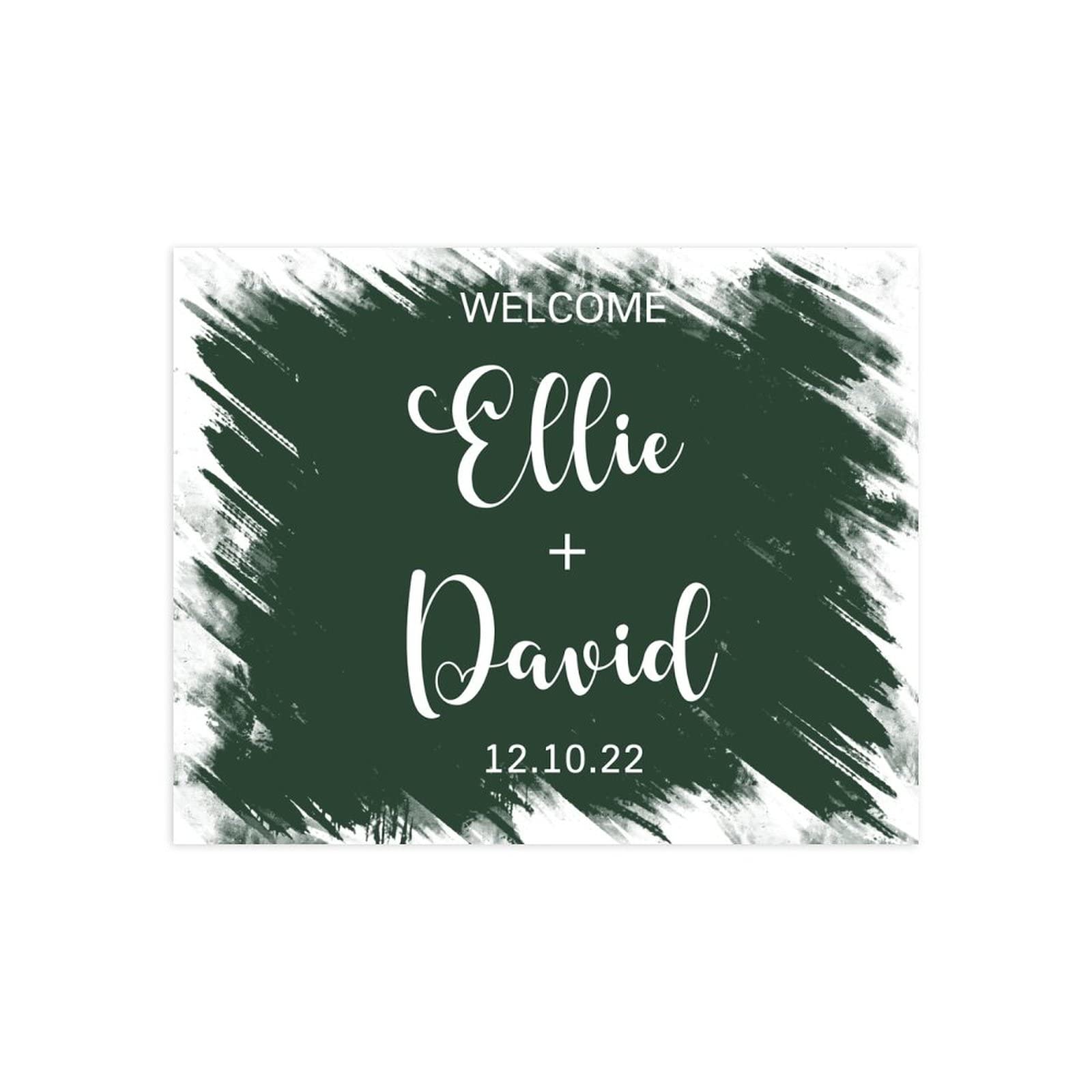 Panneau de mariage minimaliste modifiable personnalisé avec vos noms et dates pour couple nouvellement marié, cadeau de pendaison de crémaillère 50,8 x 76,2 cm
