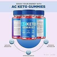 Vista 3 de rize labs - Gomitas AC Keto para apoyo avanzado de pérdida de peso, fórmula máxima fuerza, Keto+ACV Energy 1000 mg gomita (120 gomitas)