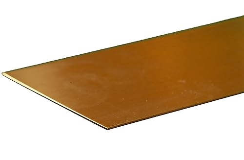 Miniatura 9 de K&S Precision Metals 8240 Tira de latón, 0.032 pulgadas de grosor x 14 pulgadas de ancho x 12 pulgadas de largo, 1 pieza por automóvil, fabricada en