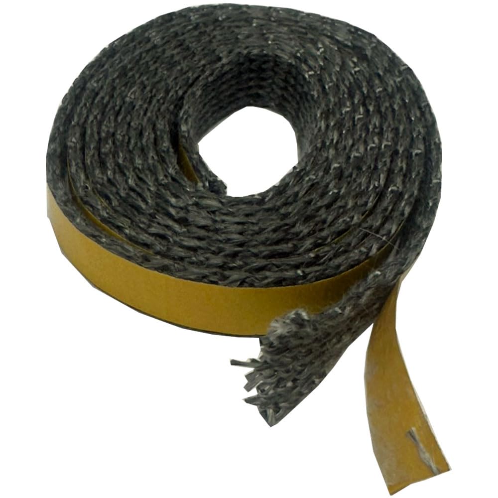 Chimsoc Black Thermal Self Adhesive Tape For Stove Glass - 15Mm X 2Mm X 2 Metres