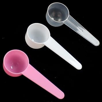 12 Pack Plastic Measuring Scoops, Teaspoon (1 tablespoon/20 mL) Long Handle Scoops for Measuring Coffee Tea Milk Spices Protein Powders Cooking Pet Food (Pink Clear White)