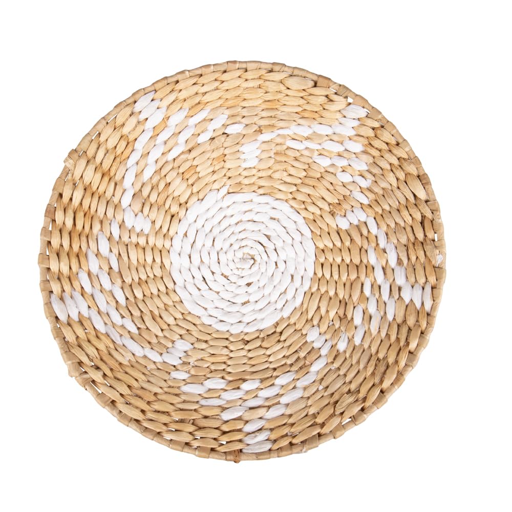 Craft County Hanging Wicker Wall Decoration – Add to Any Bedroom, Living, Sunroom – Available in Basket or Sun Pattern