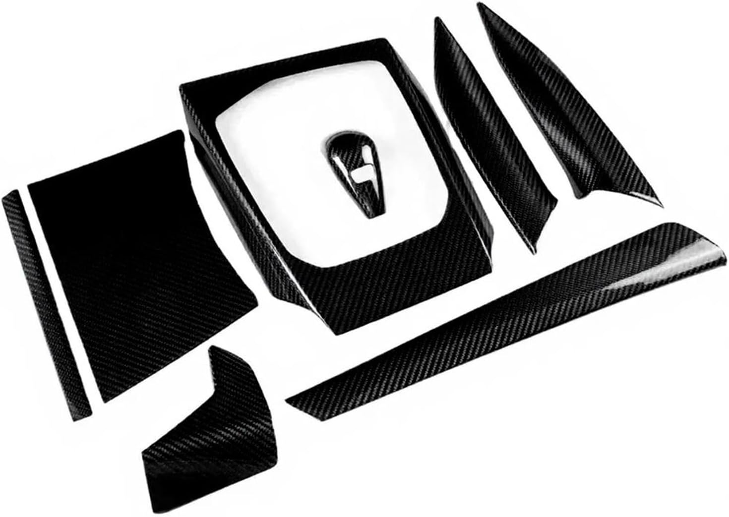 RHD Compatible for BMW G20 G22 G26 G42 G80 G82 G87 M240i M340i M3 M4 i4 Real Carbon Fiber Console Cover Gear Shift Panel Trim Car Interiors(20-22 7pc Glossy,G80G82G83G87)