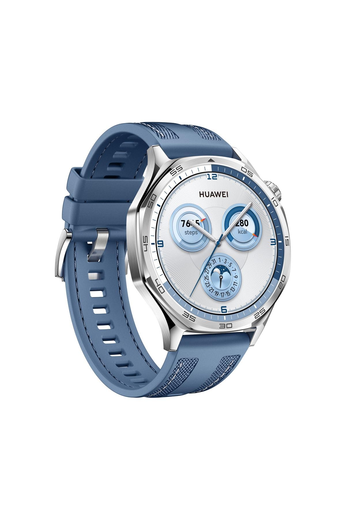 HUAWEI WATCH GT 5 46 mm Smartwatch, ostre krawędzie, zupełnie nowe sporty biegowe i rowerowe, śledzenie zdrowia, żywotność baterii do 14 dni, kompatybilny z iOS i Android, niebieski