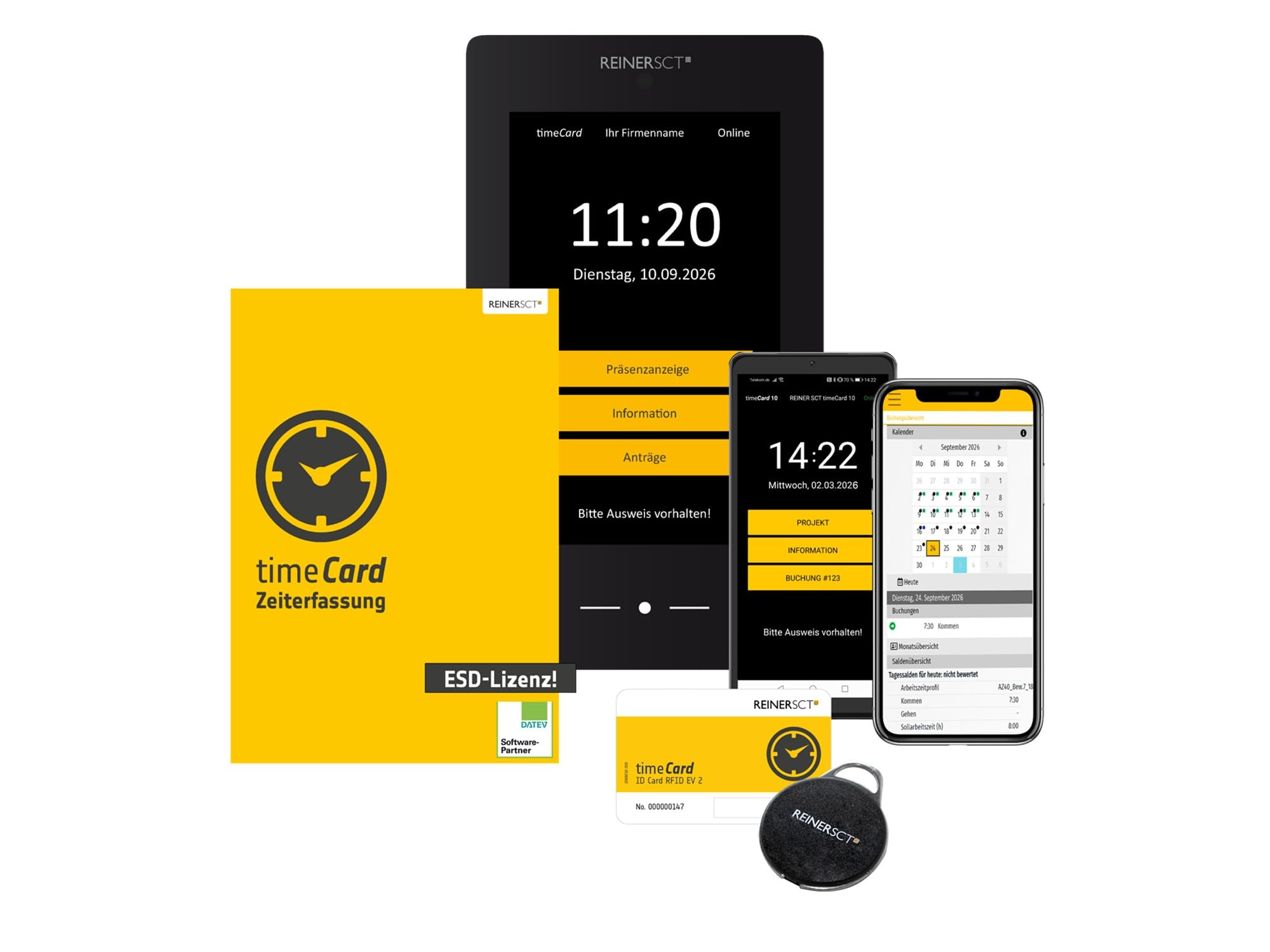 REINER SCT timeCard 10 Jahreslizenz für 10 Mitarbeiter - 2749651-301