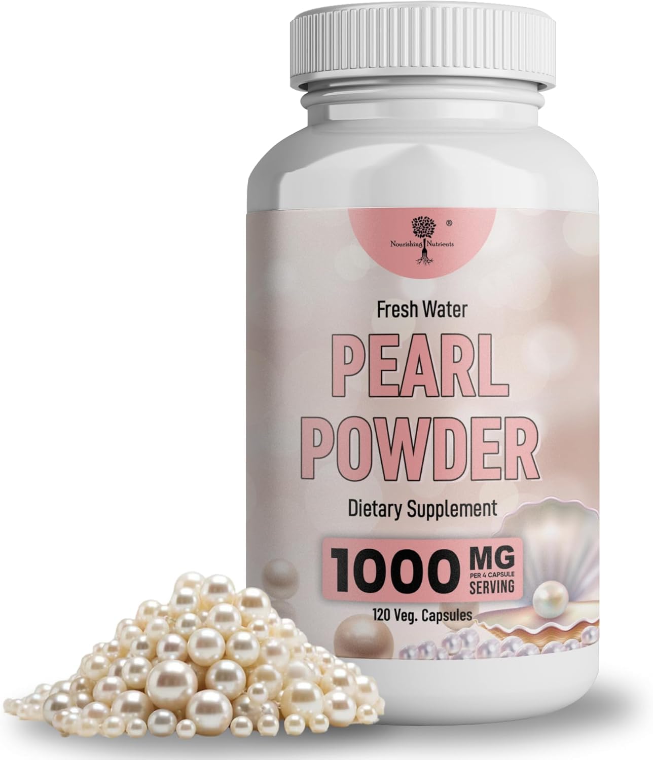 Pearl Powder Supplement for Skin Health - Anti-Aging Antioxidant Collagen Production - Healthy Eyes Hair Nails Supports Immunity