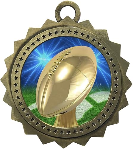 Miniatura 10 de 10 a 100 paquetes de medallas de fútbol estilo EMDC