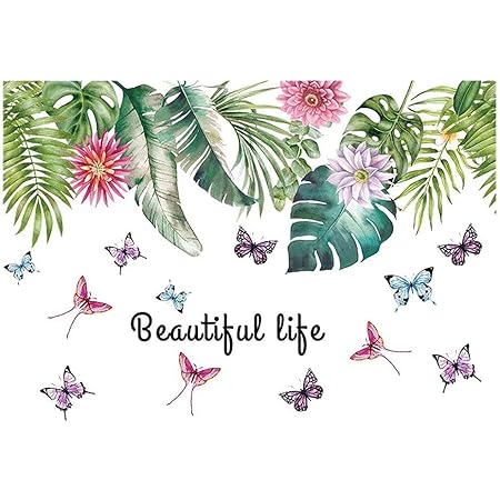 2 Feuilles Stickers Muraux Verte Pendaison Vigne Autocollant Mural Lierre Feuilles Plantes Decoration Murale Chambre Salon Bureau 97416232