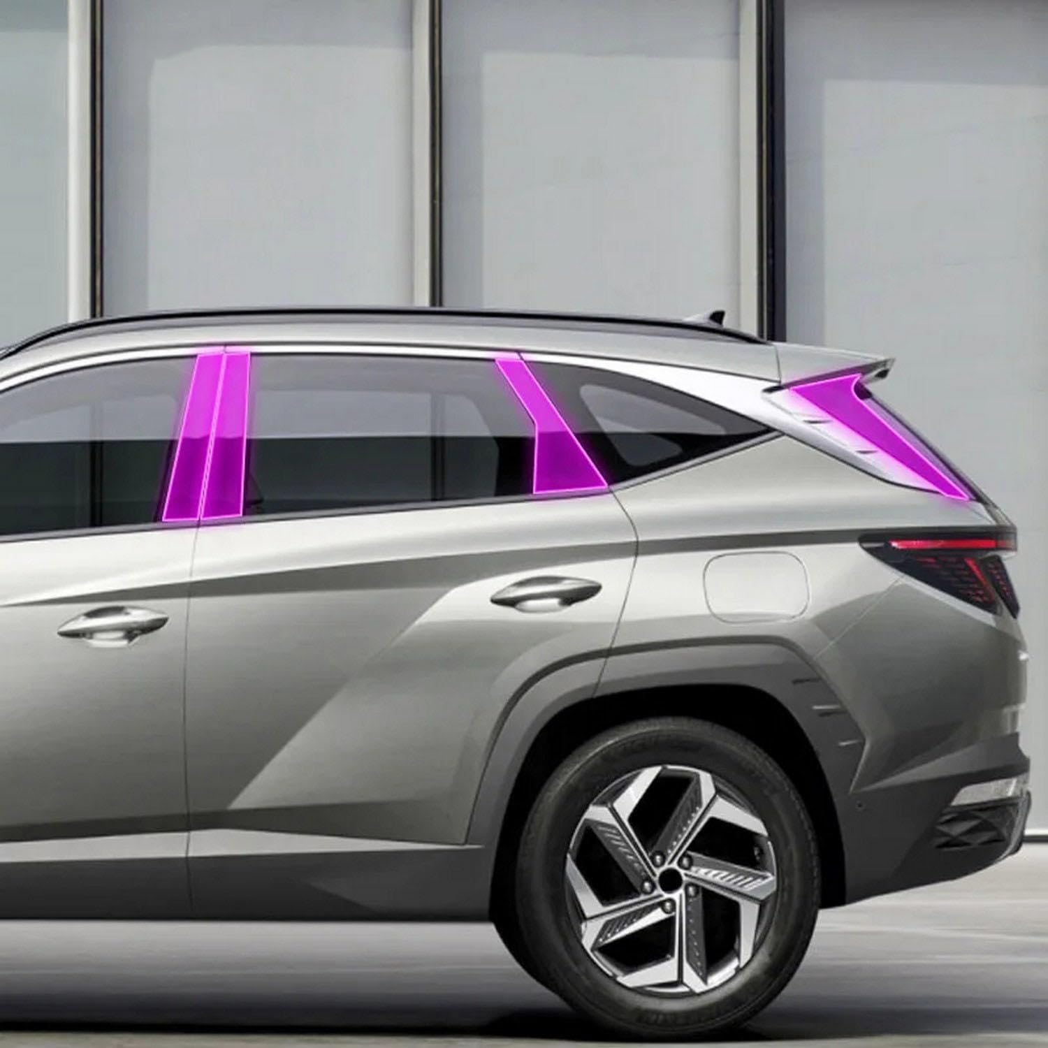 Zewnętrzna strona samochodu BC Słupek okienny PPF Folia ochronna Anti scratch Scratch TPU, dla Hyundai Tucson 2021-2023