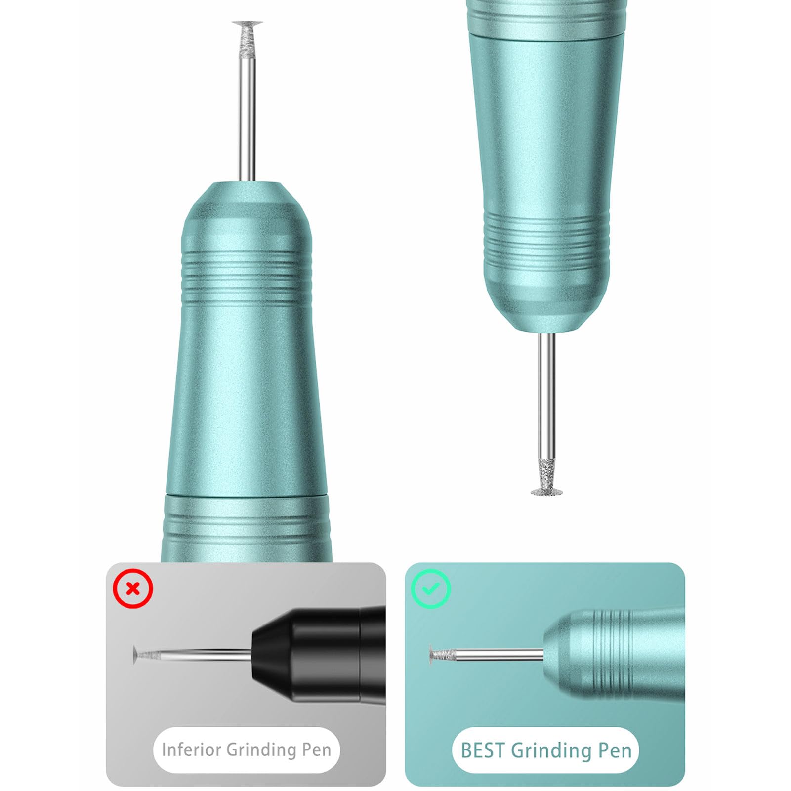 Mini Penna Smerigliatrice, Smerigliatrice Elettrica a 3 velocità, Utensile per Foratura e Taglio, con 11 Teste di Smerigliatura da 2,35 Mm e Ricarica USB, per Legno, Metallo