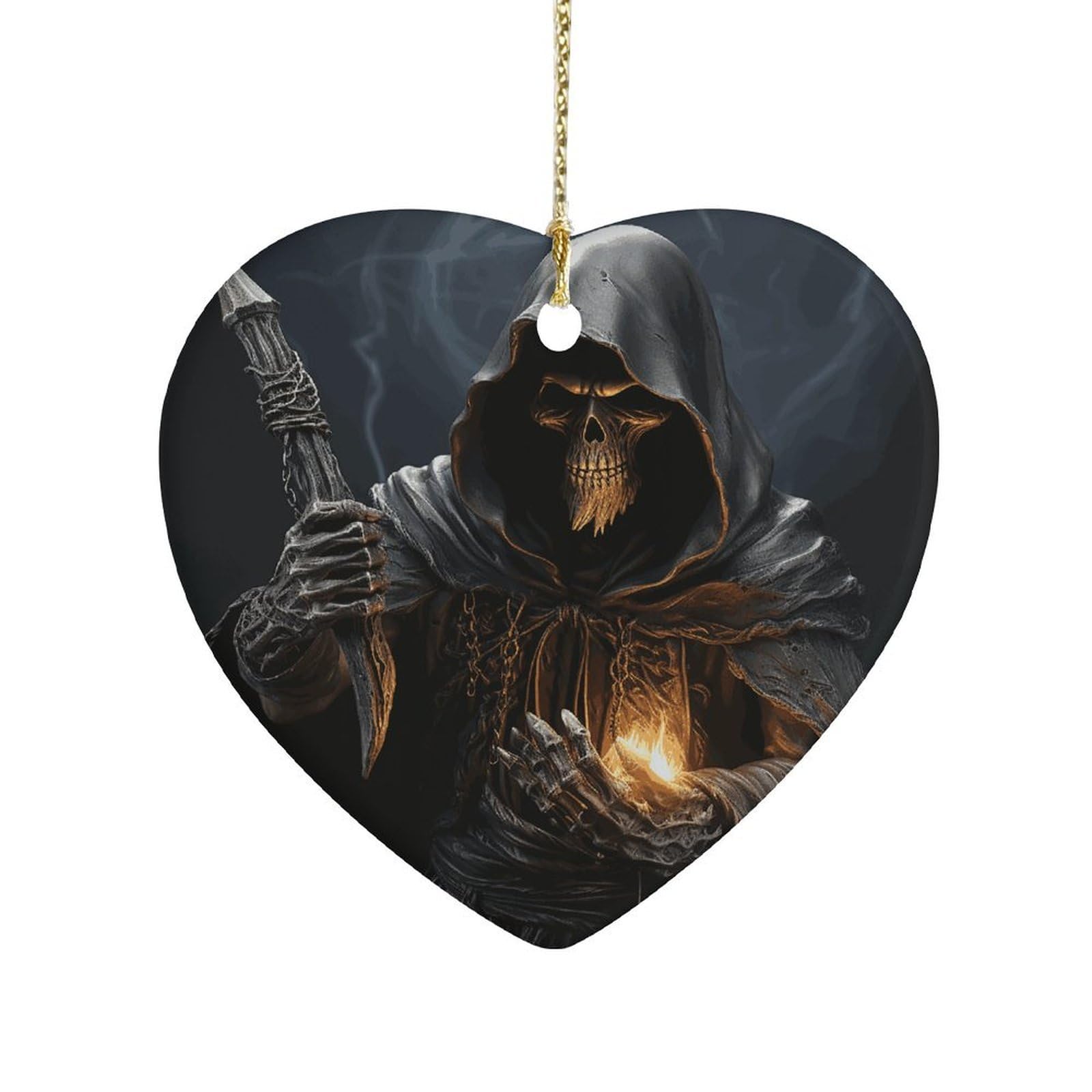 Fekiloot Style Grim-Reaper Ceramic Ornament Home Decor Keepsake