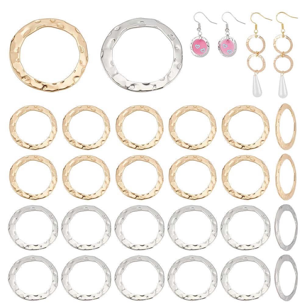Anneaux de liaison ronds PH PandaHall en métal durable de 16 mm pour bijoux