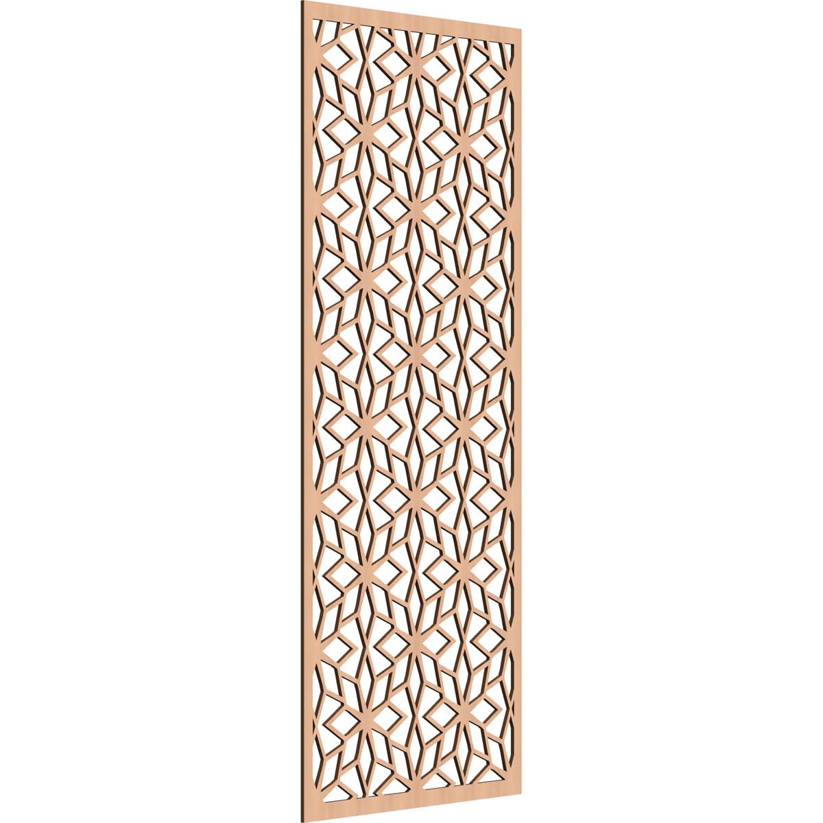 33 3/8"W x 84 3/8"H x 3/8"T Lake Decorative Fretwork Wood Wall Panels, Alder