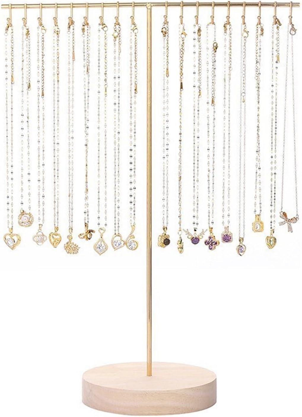 Multipurpose Alloy Necklace And Organizers Clear Jewelry Stand With Hanging Rack Home Accessory Decoration