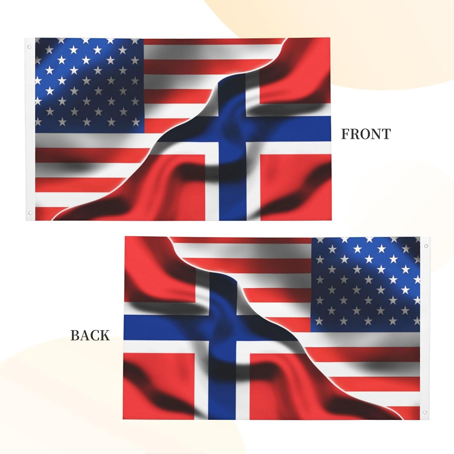 3x5 Ft Outdoor Flag America Norway Norwegians Flag Double Sided Printing For Yard Decor image 5