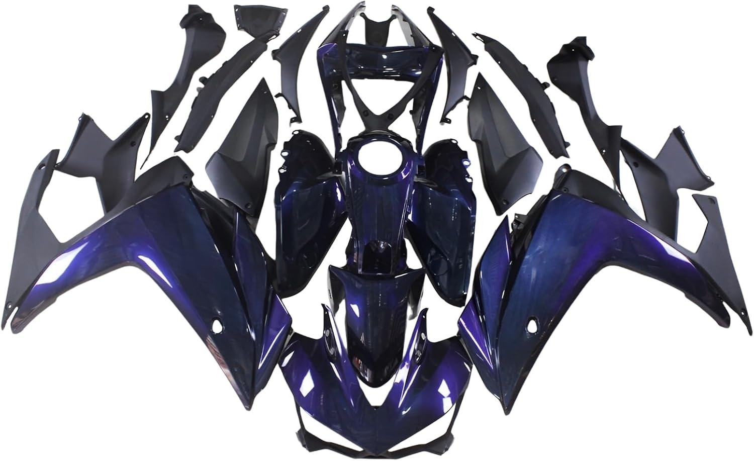 Chameleon Blue Purple Fairing Kit for Yamaha YZF R3 R25 2014-2018 2015 2016 2017 ABS Plastics Motorcycle Bodywork Body Kits Bodyframe