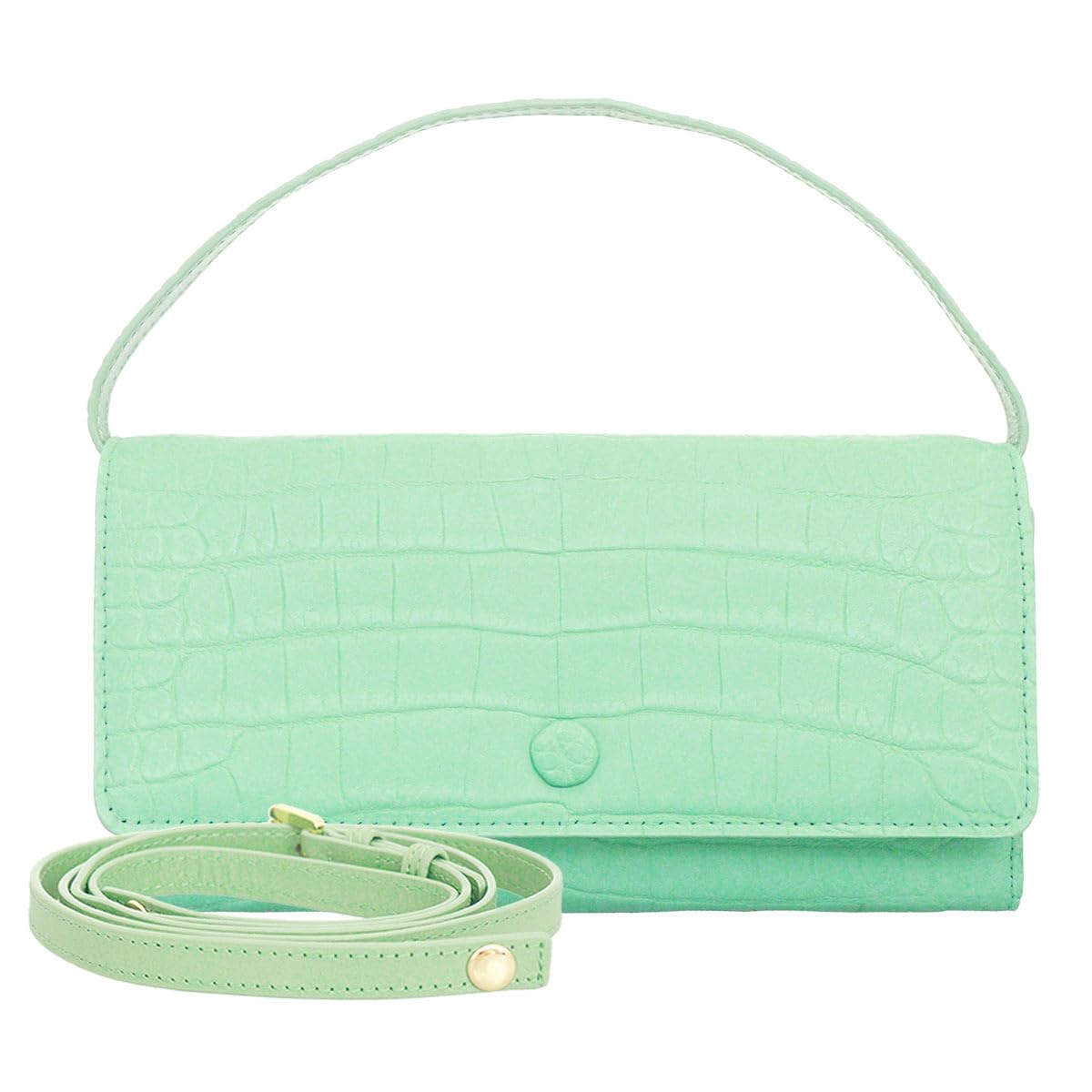 RODANIA ロダニア マットクロコダイル スリムポシェットショルダー マットクロコダイル ポシェット ワニ革 ショルダーバッグ