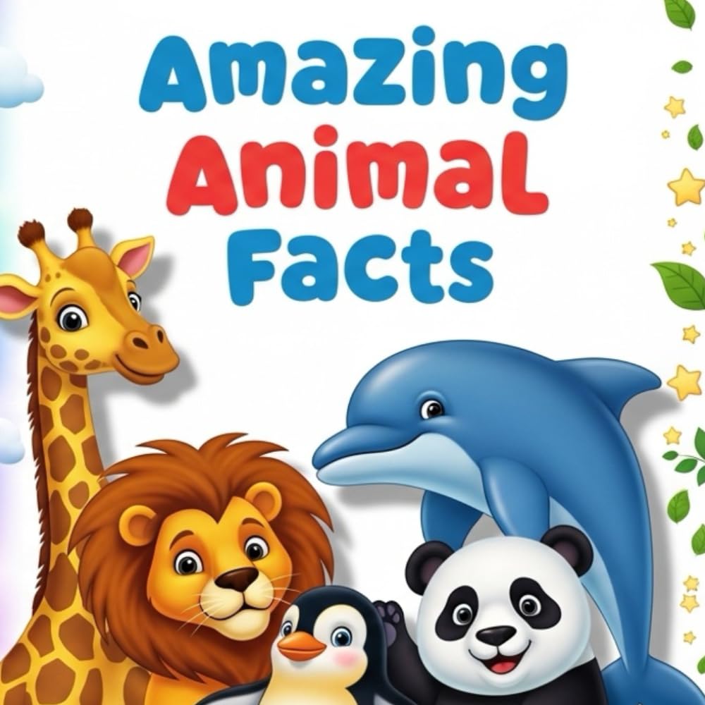 Learn Amazing Animal Facts: Realistic and Educational Children’s Book with 35 Fun Animal Stories, Cute and Friendly Illustrations, Interactive Questions for Kids Ages 4-8