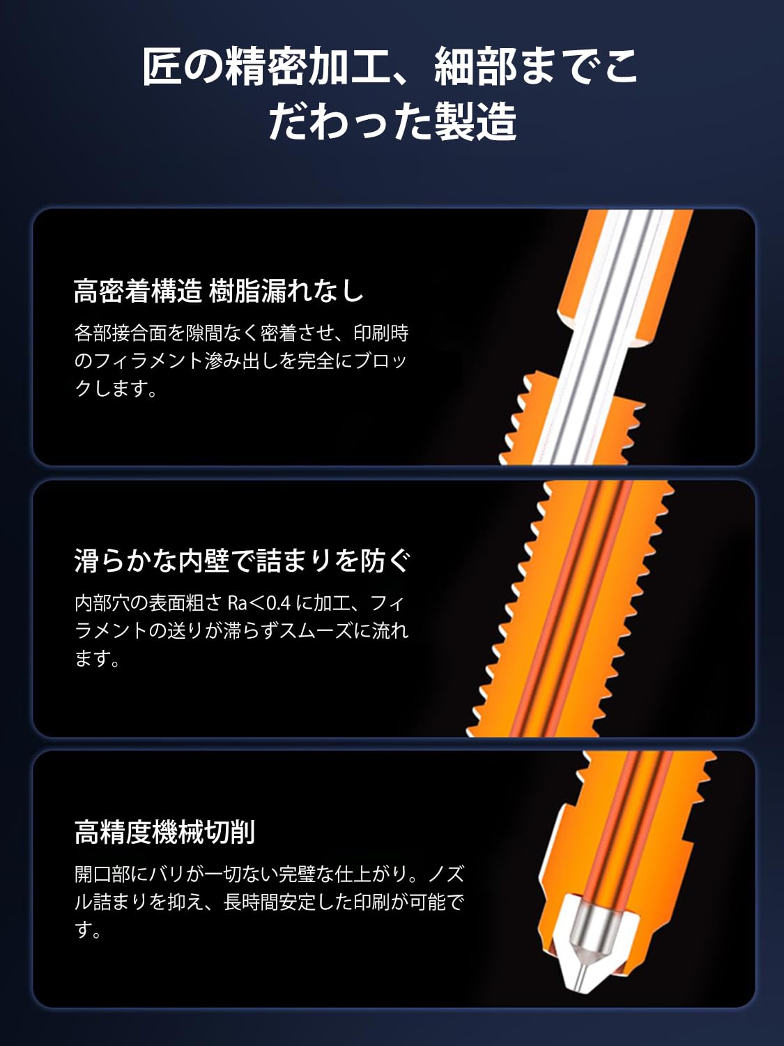 Creality 3dプリンター ノズル 一体型 0.4mm K2 Pro Combo/K2 Combo/Hi/Hi Combo 専門用 ノズル フィラメント漏れなし チタン合金・銅合金・焼入れ鋼ノズル 高速印刷 高流量押出機 3dプリンタ本体 純正 パーツ