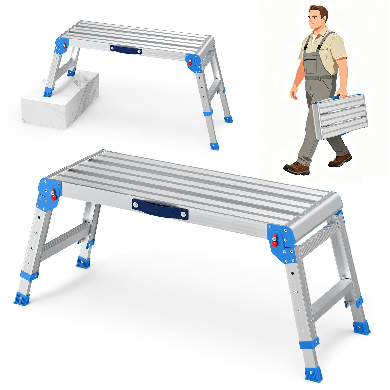 Loyoda Heavy Duty Work Platform 600 lbs with One-Touch Automatic Fold