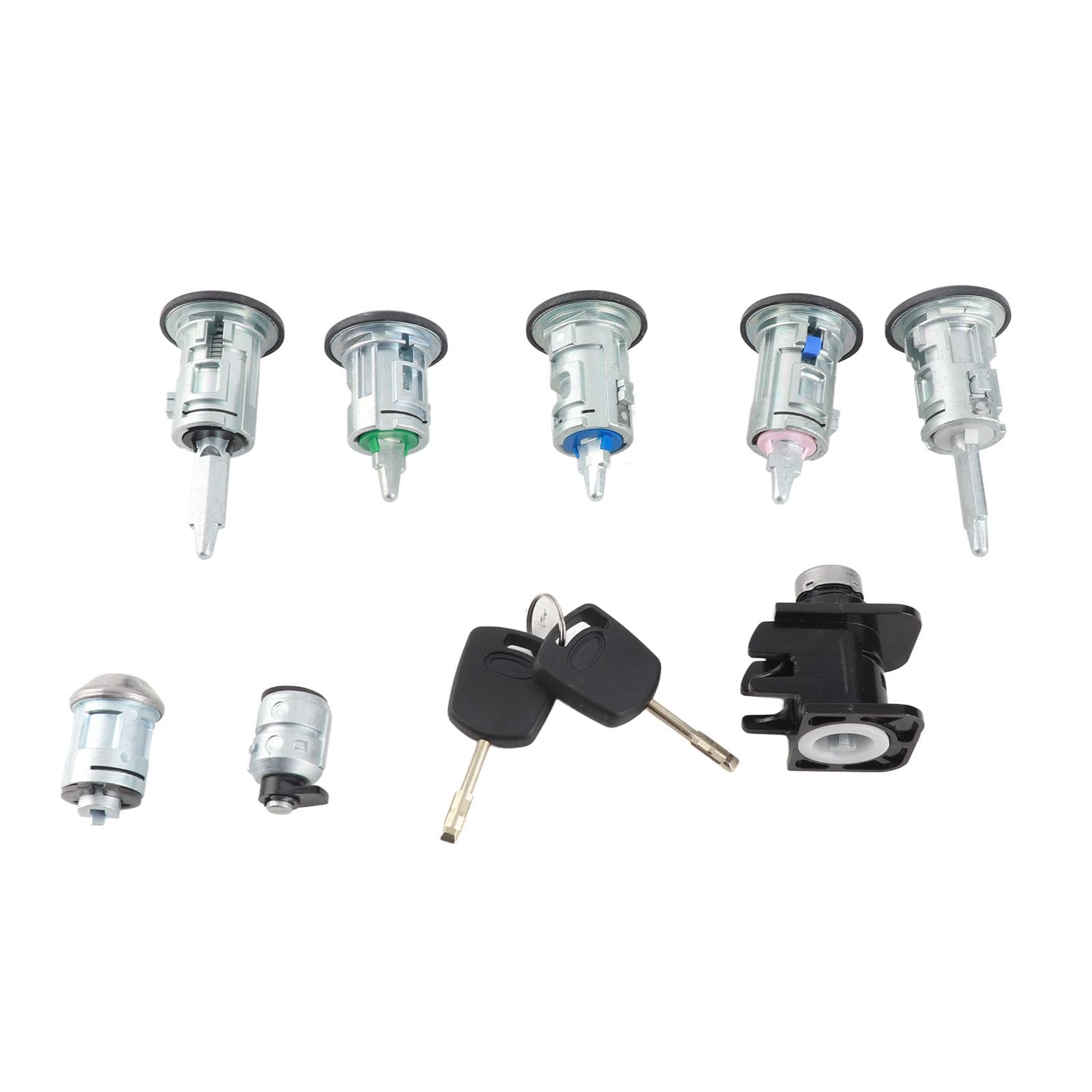 Yinhing Set Chiavi per Auto con Serrature Carburante Cofano Accensione 4425134 Sostituzione per Connect 2002 2007 Kit Completo Include Porta e Cilindri di Accensione con Chiavi