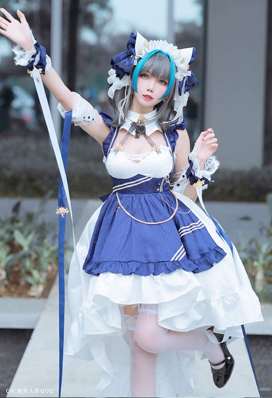 Amazon.co.jp: 漫尚cosplay アズールレーン チェシャー ワンピース