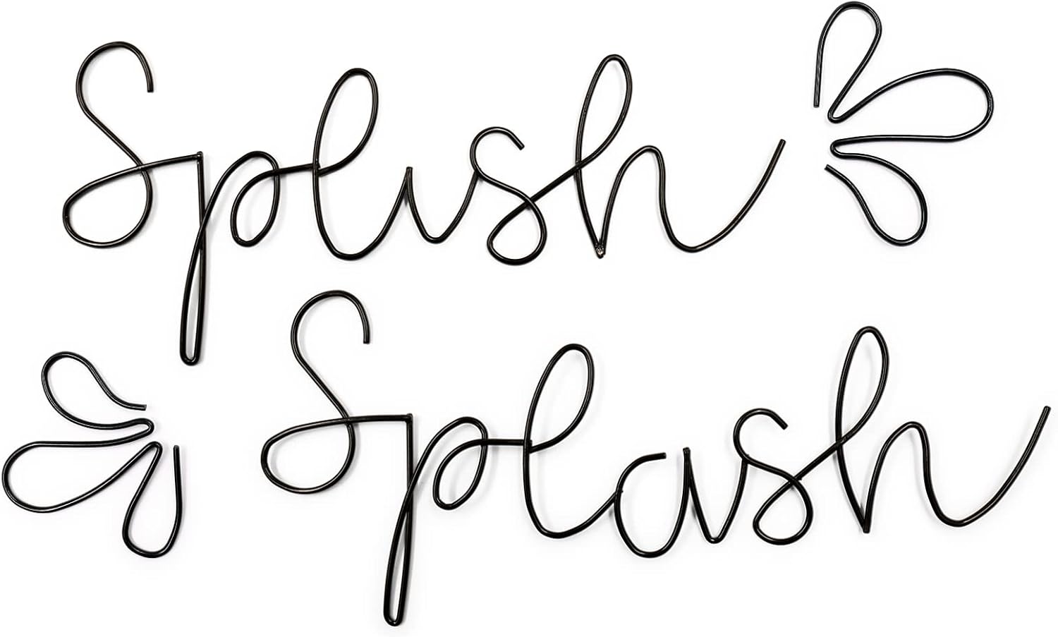 Qmetalart Bathroom Wall Decor, Upgraded Splish Splash