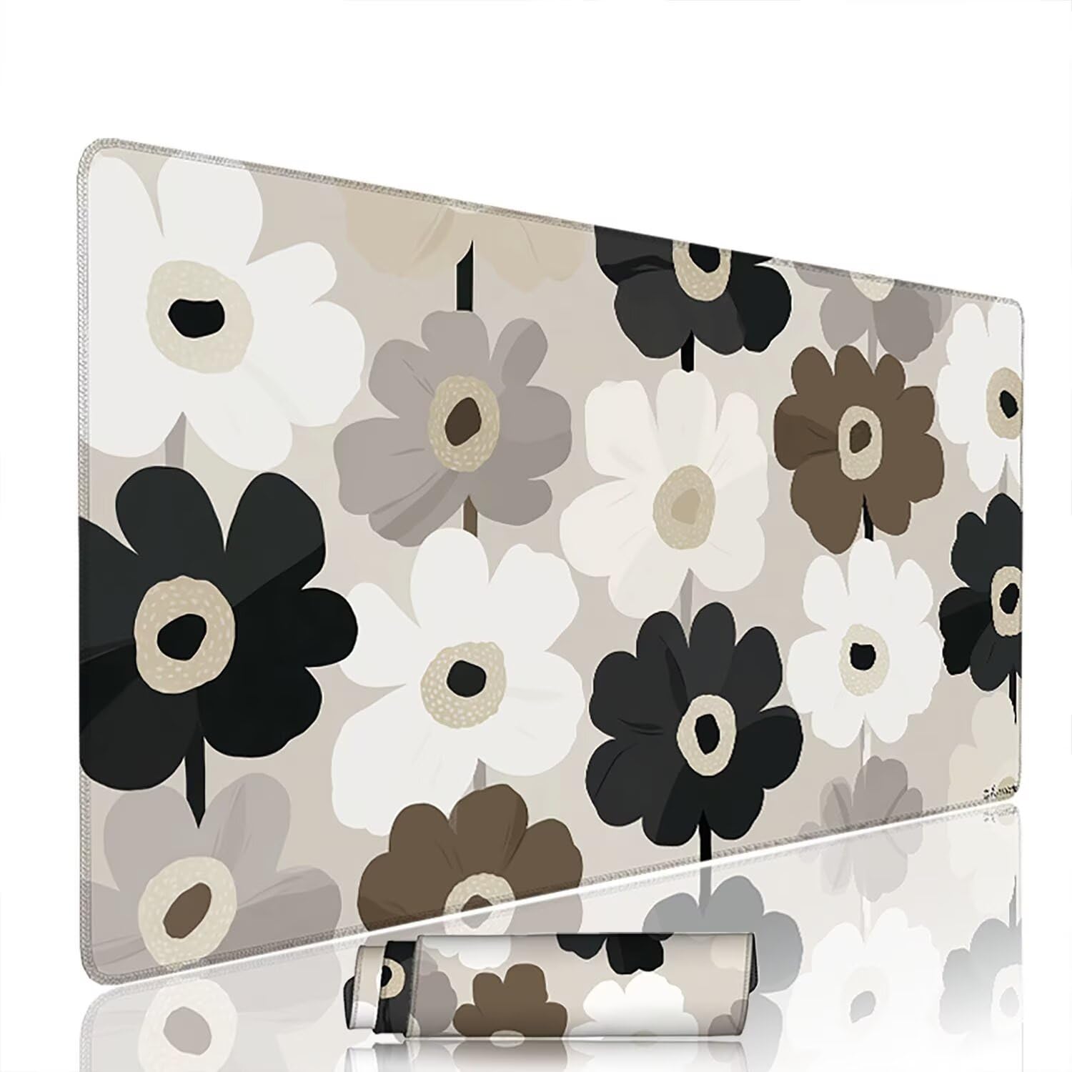 Abstrakcyjna podkładka pod mysz pod mysz pod mysz do gier XXL 1400 x 600 x 3 mm podkładka pod mysz gumowa kwiat duża podkładka pod rękę dla graczy akcesoria wodoodporne PC, do klawiatury laptopa w