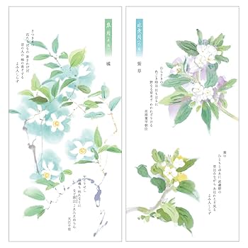 短冊　歌用　古代色ぼかし　朱　新品未使用 Amazon | 花歌暦・古今和歌集（こきんわかしゅう）［2025年版