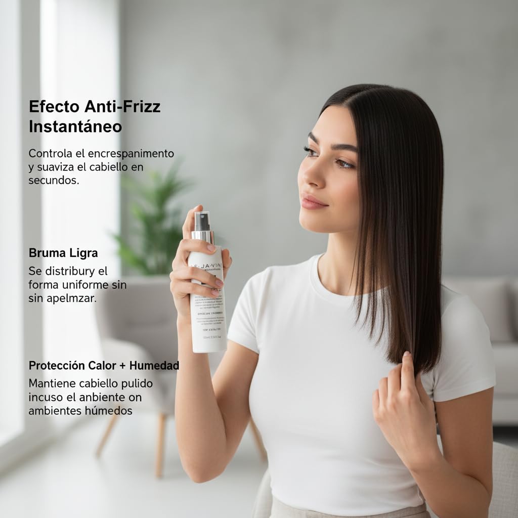LEJAVINI N22 Spray Anti Frizz para Antiencrespamiento Cabello – Bruma Anti Frizz Pelo con Protección Térmica, Control de Humedad, Suavidad y Acabado Liso para Peinados Duraderos