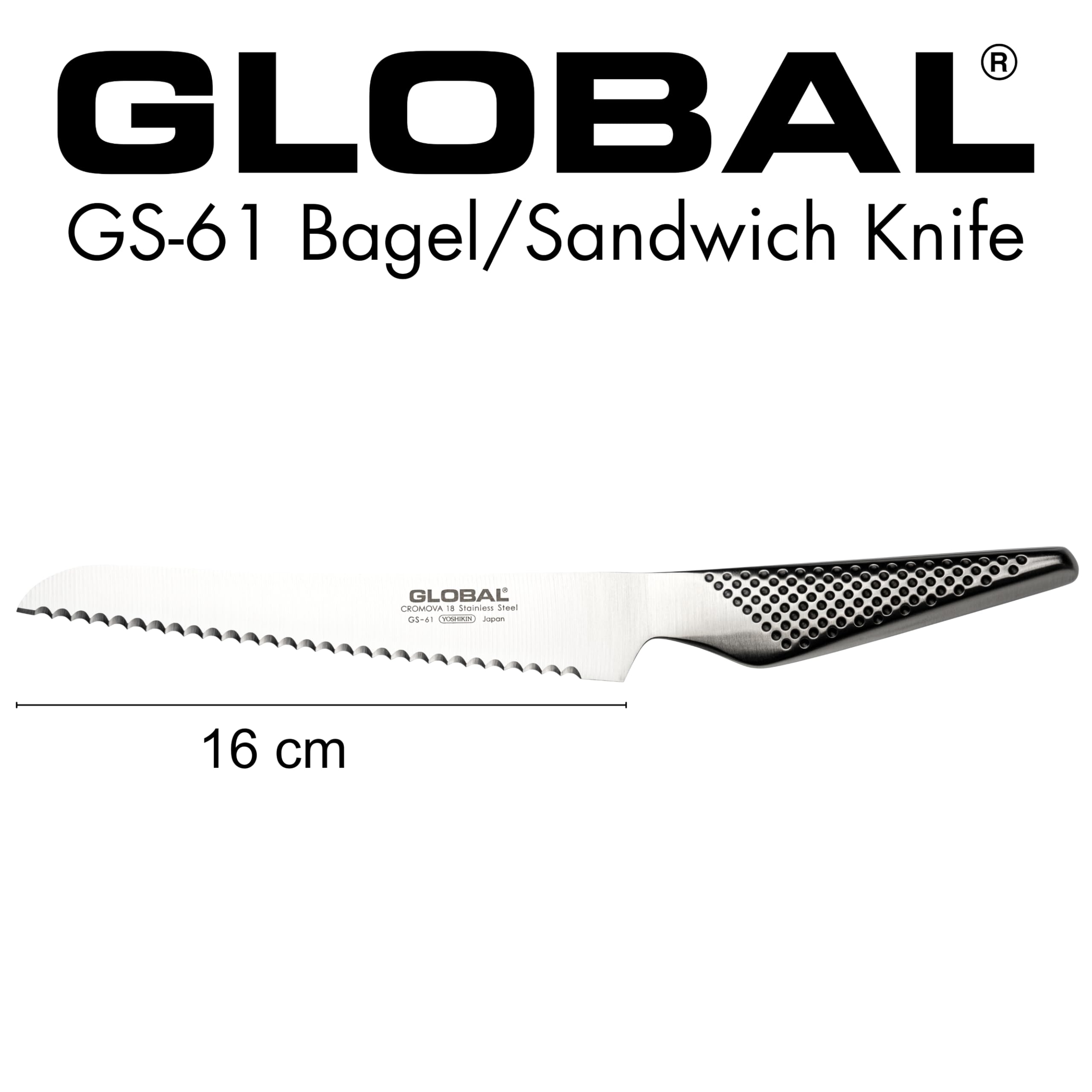 Amazon｜グローバル ベーグル サンドイッチナイフ 16cm GS-61
