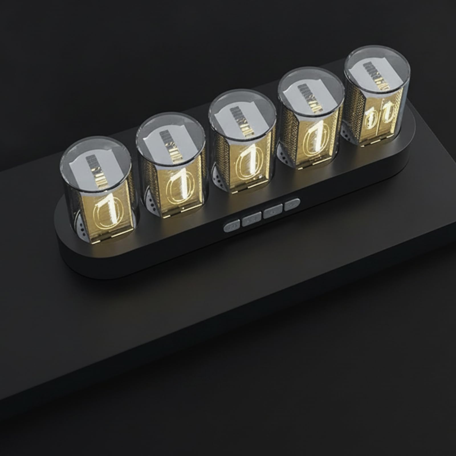 predolo Horloge à Tubes Moderne Réveil LED | Lumineux, Compacte, Horloge Numérique RGB, pr Chambre,