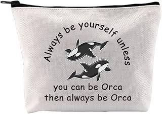 G2TUP Orca Makeup Bag Always Be Yourself Unless You Can Be Orca Then Always Be Orca Zipper Pouch (Orca Makeup Bag)