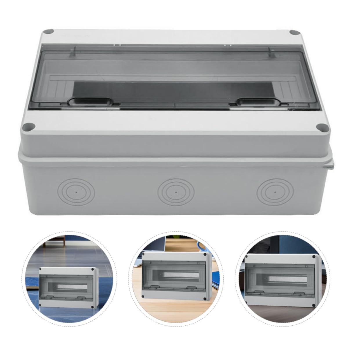 Scatola di Distribuzione Elettrica 15 Circuiti Installazione Semplice in Plastica Protezione Ip65 per Uso Esterno e Domestico